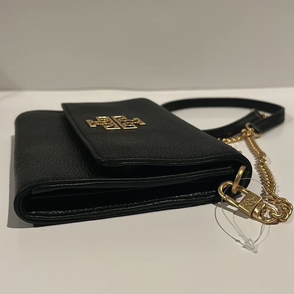 Tory Burch Bags Tory Burch Britten Chain Wallet Black Leather